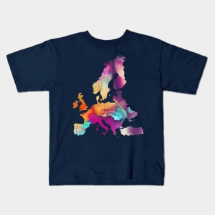 Europe map art #europe Kids T-Shirt